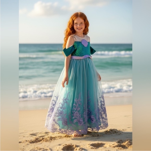 Disney Other - ✨ Little Mermaid Ariel-Inspired Costume Dress (Girls) size 140 (10/12)